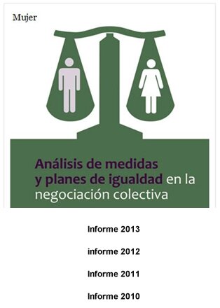 Análisis de medidas y planes de igualdad en la negociación colectiva, informe 2010-2013